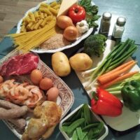 array of meat and vegetables used in rickys recipes