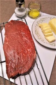 london broil steak butter olive oil salt 