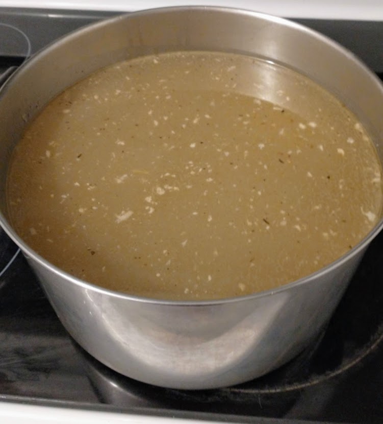 pot of strained stock