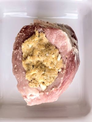 pork loin roast with raw stuffing