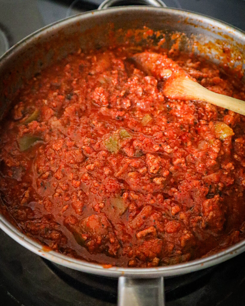 american chop suey done in skillet