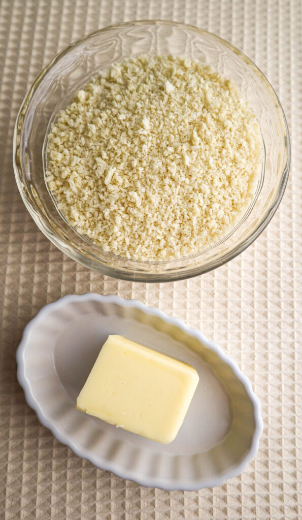 panko crumbs and butter