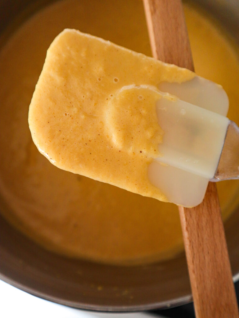 butternut squash soup after it has been blended to be smooth
