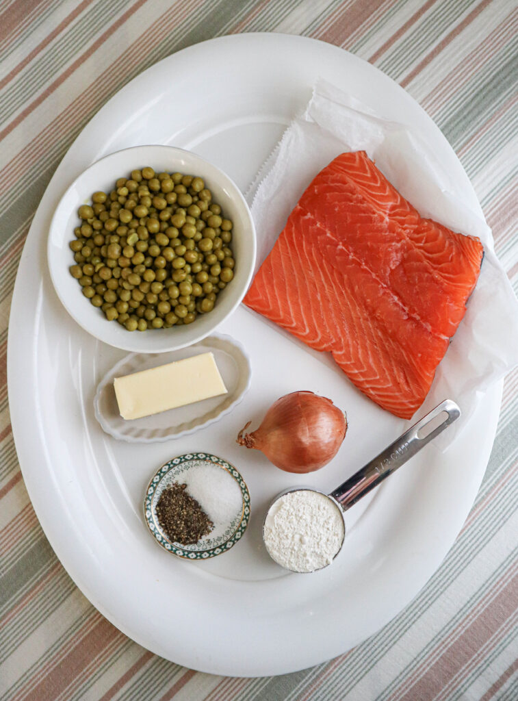 creamed salmon and peas ingredients
