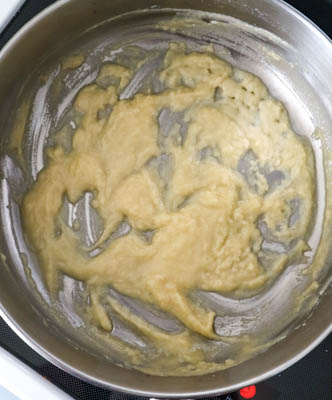 a roux made with butter and flour