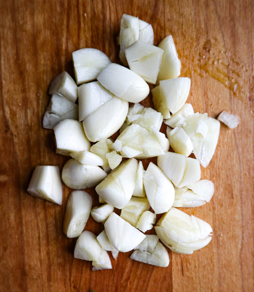 garlic cloves roughly chopped